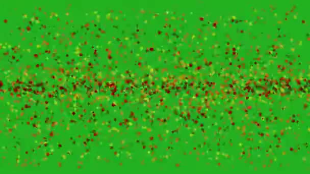 Потужність Гранул Центральній Лінії Зеленого Екрану Графіки Руху — стокове відео