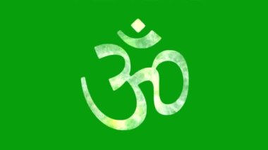 Om sembolü yeşil ekran hareketi grafikleri