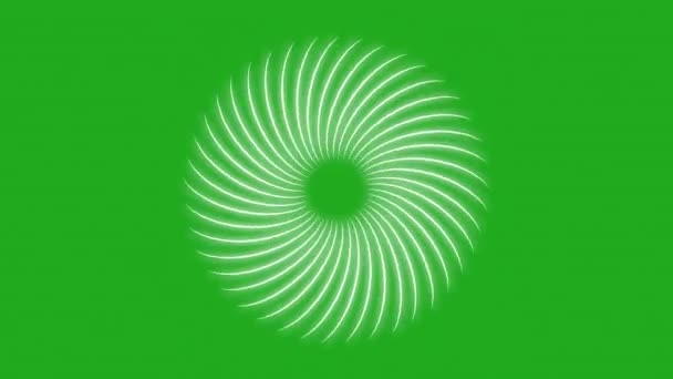 Rotating Glowing Effect Green Screen Motion Graphics — Stock Video