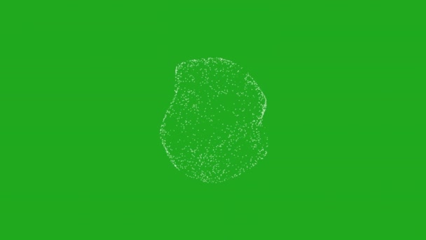 Pequenas Partículas Acenando Efeito Tela Verde Movimento Gráficos — Vídeo de Stock