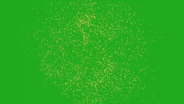 绿色屏幕背景下的带小颗粒的球状结构 — 图库视频影像