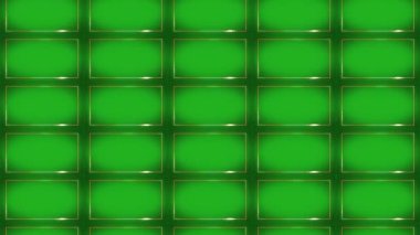 Yeşil ekrandaki kamera makarası gibi dikdörtgen bir desenin hareketli efekti