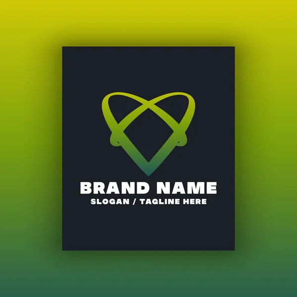 Modelo Design Logotipo Símbolo Coração Simples —  Vetores de Stock