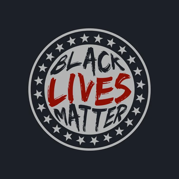Black Lives Matter Lettering Typography — Stock Vector