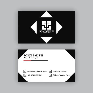 Basit, modern ve zarif kartvizit tasarım şablonu. 