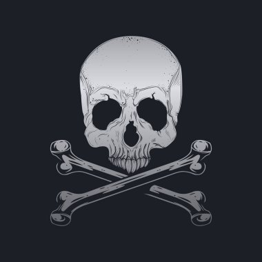 Kafatası ve kemik vektör tasarımı