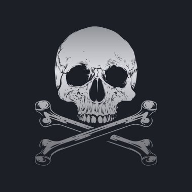 Kafatası ve kemik vektör tasarımı