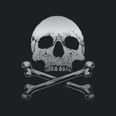 Kafatası ve kemik vektör tasarımı