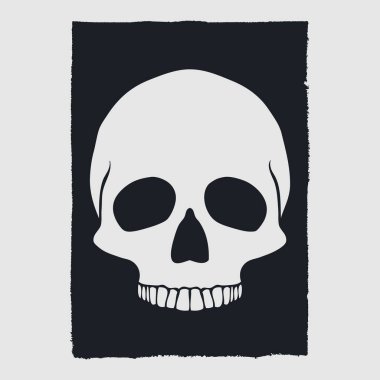 Kafatası ve kemik posteri tasarımı 