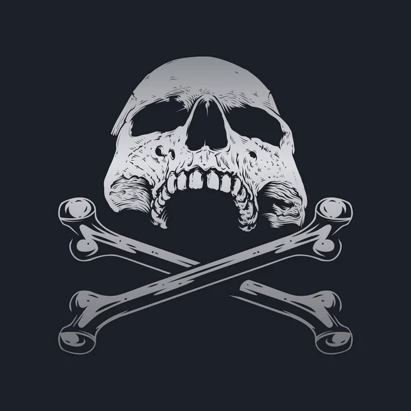 Skull Bones Vector Design — Stock Vector