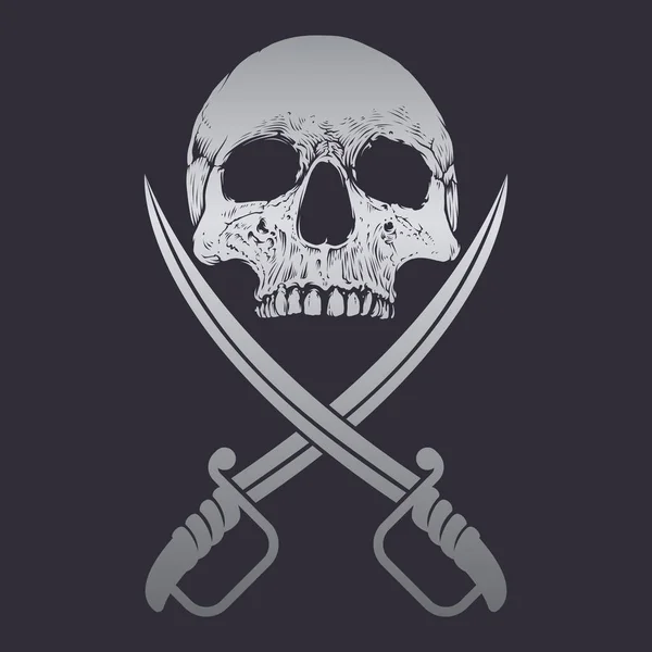 剑和骷髅设计矢量 — 图库矢量图片