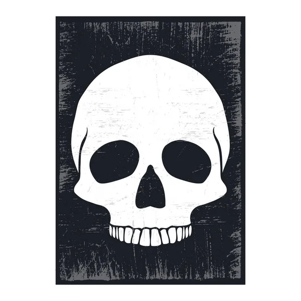 Disegno Del Poster Cranio Ossa — Vettoriale Stock