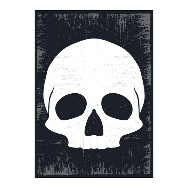 Disegno Del Poster Cranio Ossa — Vettoriale Stock