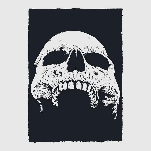 骷髅和骨骼招贴画设计 — 图库矢量图片