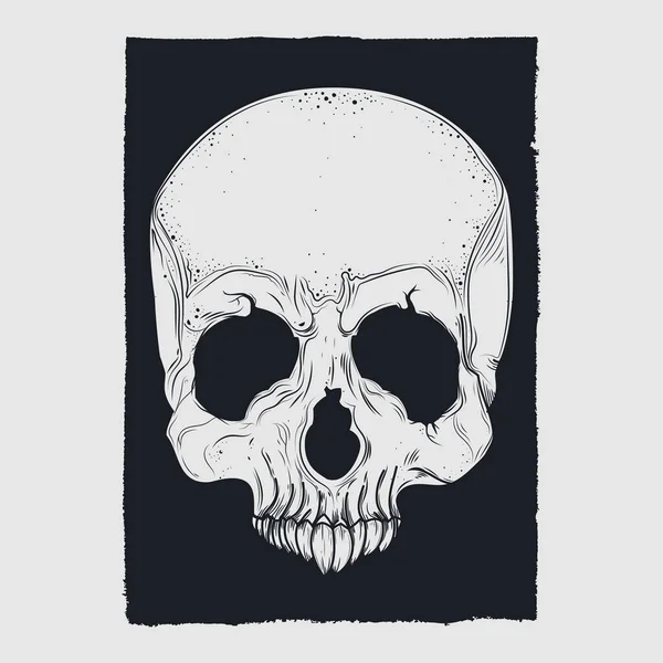 Skull Bone Poster Design — Stock Vector