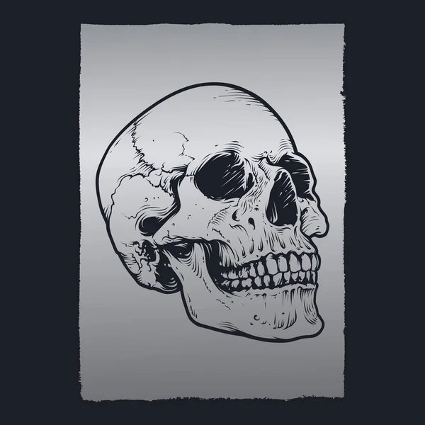 Totenkopf Und Knochen Plakatgestaltung — Stockvektor