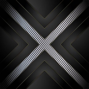 Metalik soyut arka plan. EPS 10, Düzenlenebilir, Vektör İllüstrasyonu.