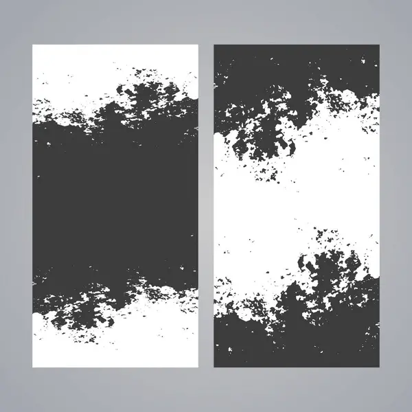 Abstract Black White Banner Template — Stock Vector