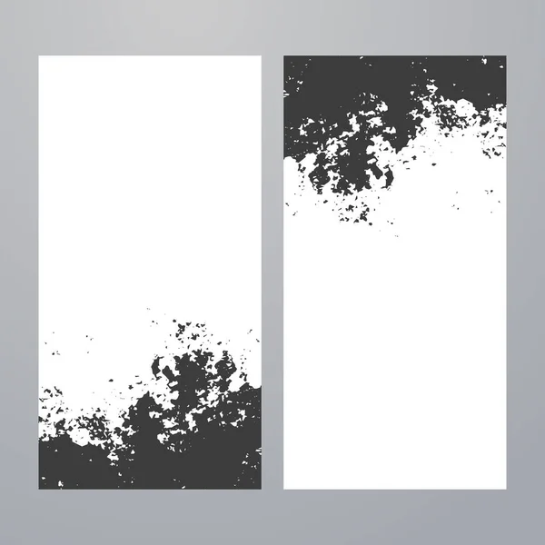 Modèle Abstrait Bannière Noir Blanc — Image vectorielle