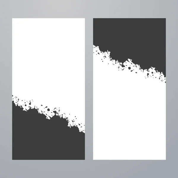 Plantilla Banner Abstracta Blanco Negro — Vector de stock