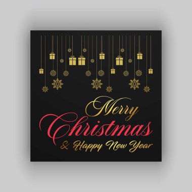 Mutlu Noeller ve mutlu yeni yıl mektupları Noel süsüyle birlikte daktilo arkaplanı. 