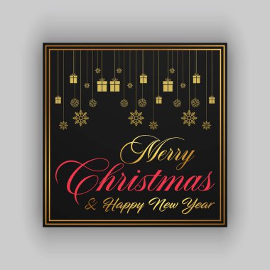 Mutlu Noeller ve mutlu yeni yıl mektupları Noel süsüyle birlikte daktilo arkaplanı. 