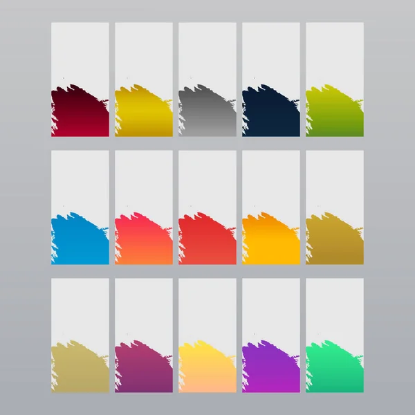 Coleção Modelo Banner Abstrato Moderno Simples Colorido — Vetor de Stock