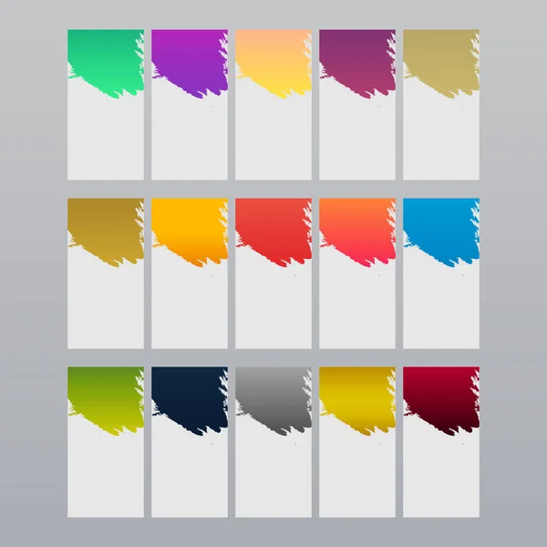 Einfache Und Farbenfrohe Moderne Sammlung Abstrakter Banner Vorlagen — Stockvektor