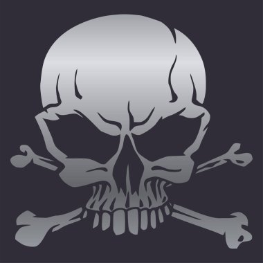 Kafatası ve kemik vektör tasarımı.