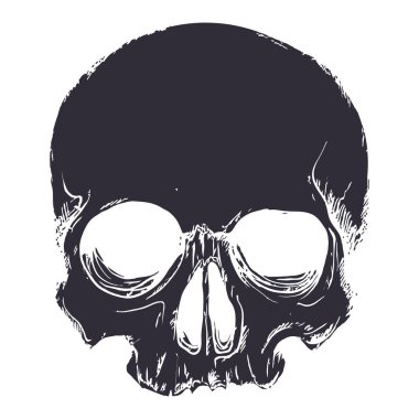 Kafatası ve kemik vektör tasarımı.