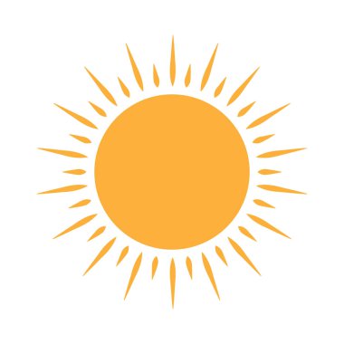 Güneş patlaması silüeti çizim vektörü illüstrasyonu