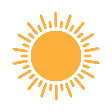 Güneş patlaması silüeti çizim vektörü illüstrasyonu