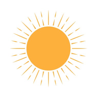 Güneş patlaması silüeti çizim vektörü illüstrasyonu