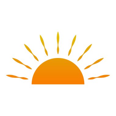 Gün batımı siluet çizim vektörü illüstrasyonu