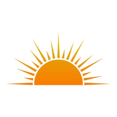 Gün batımı siluet çizim vektörü illüstrasyonu