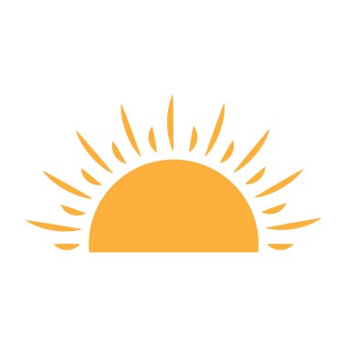 Gün batımı siluet çizim vektörü illüstrasyonu