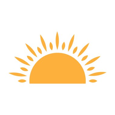 Gün batımı siluet çizim vektörü illüstrasyonu