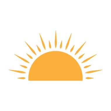 Gün batımı siluet çizim vektörü illüstrasyonu