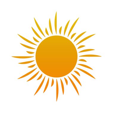 Güneş patlaması silüeti çizim vektörü illüstrasyonu