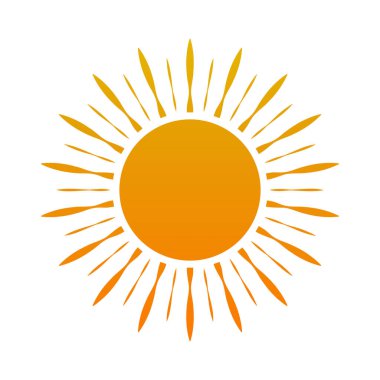 Güneş patlaması silüeti çizim vektörü illüstrasyonu