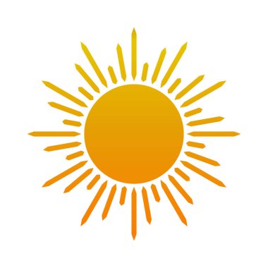 Güneş patlaması silüeti çizim vektörü illüstrasyonu