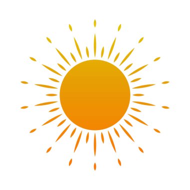 Güneş patlaması silüeti çizim vektörü illüstrasyonu