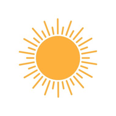 Güneş patlaması silüeti çizim vektörü illüstrasyonu