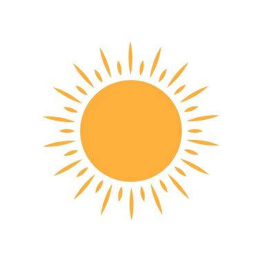 Güneş patlaması silüeti çizim vektörü illüstrasyonu