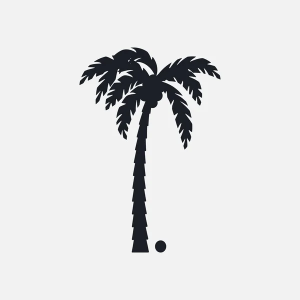 Vektorový Vektor Silueta Palmových Stromů — Stockový vektor