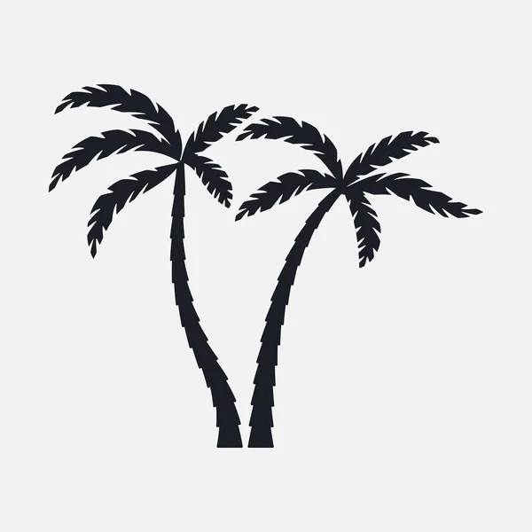 Palm Trees Silhouette Vector Illustration — Stock Vector