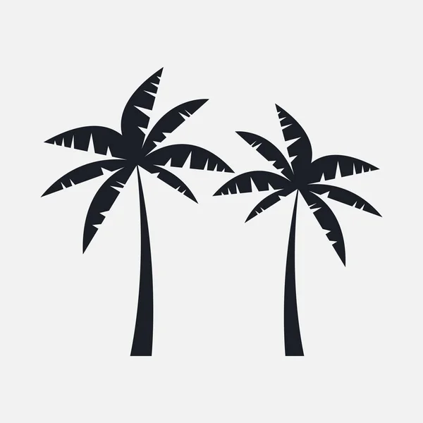 Illustration Vectorielle Silhouette Palmiers — Image vectorielle