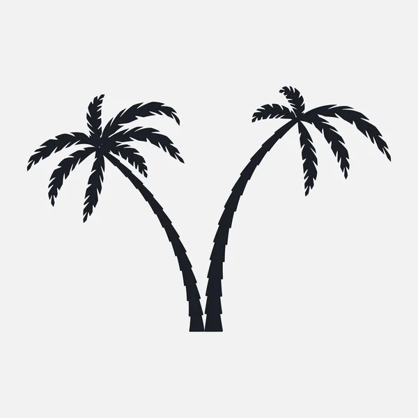 Illustration Vectorielle Silhouette Palmiers — Image vectorielle