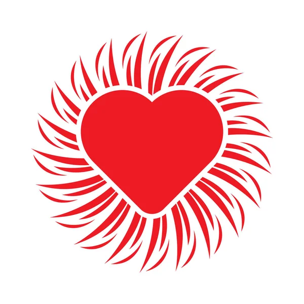 Heart Symbol Silhouette Illustration — Stock Vector