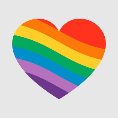 Parlak ve renkli kalp sembolü